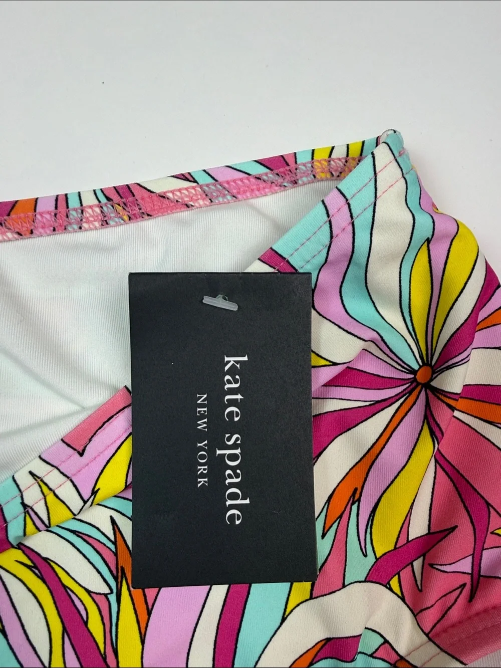 NWT Kate Spade New York High Waist Bikini Bottoms XL Pink Multi Floral Tropical